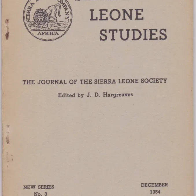 Sierra Leone Studies